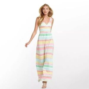 Lilly Pulitzer Sloane Maxi Dress in Multi Lazy Days Stripe Size Small